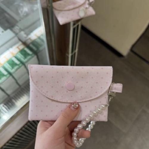 Cute Dot Star Coin Purse Mini Wallet Card Organizer Small Money Bag for Student Bus Bank ID Credit Cards Case