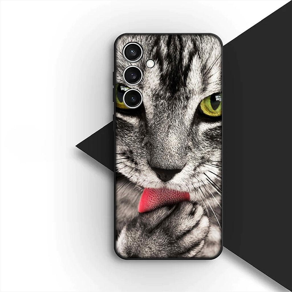 Phone Cover for Apple iPhone 17 Air 12 13 Pro Max Mini ProMax 7 + 8 Plus 7+ 8+ Soft Silicone Case Eyes Cat Meow Kitten Paw