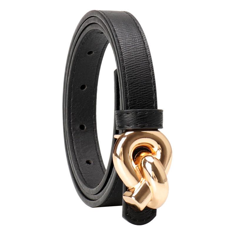 Casual Smooth Buckle Women'S Belt, Simple Style Decorative Casual Pants Belt Women