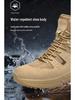Men's Tactical Mid-Top Desert Hiking and Hunting Boots - Outdoor Mountaineering, Exploration, and Rescue Footwear, Large Size Available