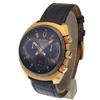 Used [BULOVA] Bulova Curve Chronograph 98A156 Gold Plated x Leather Quartz Chronograph Men's Black Dial Watch