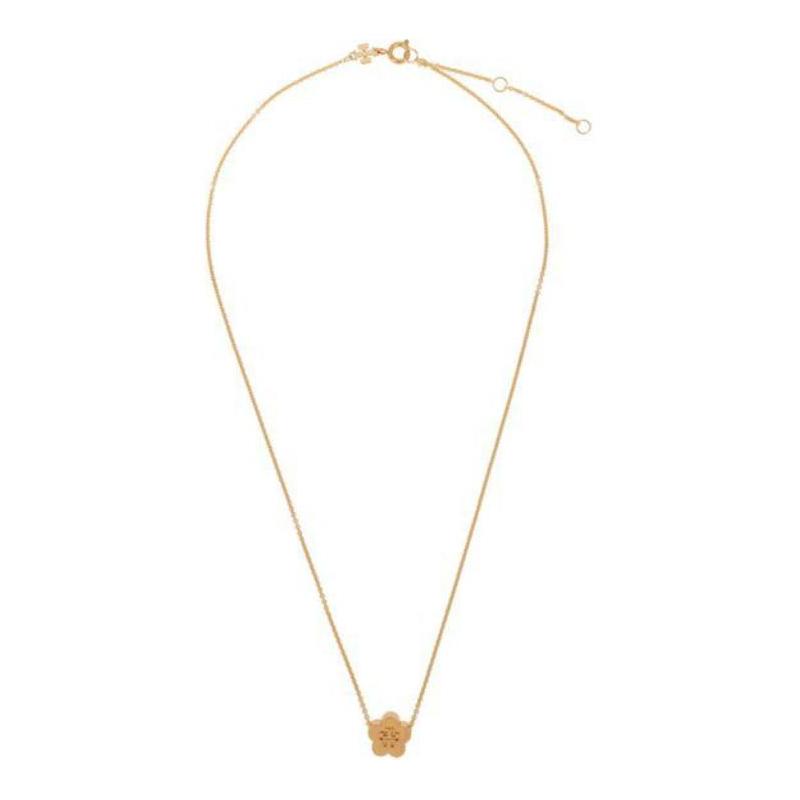 TORY BURCH Floral Pendant Brass Necklace Women s Gold 1572020720-gold F золотой