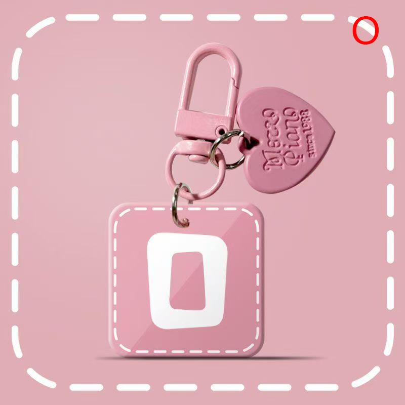 Pink 26 Letters Hanging Design Simple Keychain For Women Charm Jewelry Stylish Sophisticated Everyday Wear A-Z Key Chains