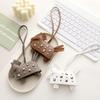 Cross Rivet Leather Pony Bag Charm and Keyring Accessory