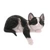 Best Of Breed Resin Black & White Sleeping Cat - 18cm