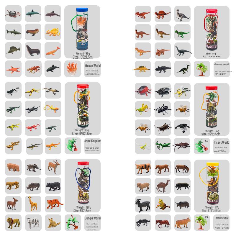 Dinosaur and Insect Simulation Educational Toy Set for Children