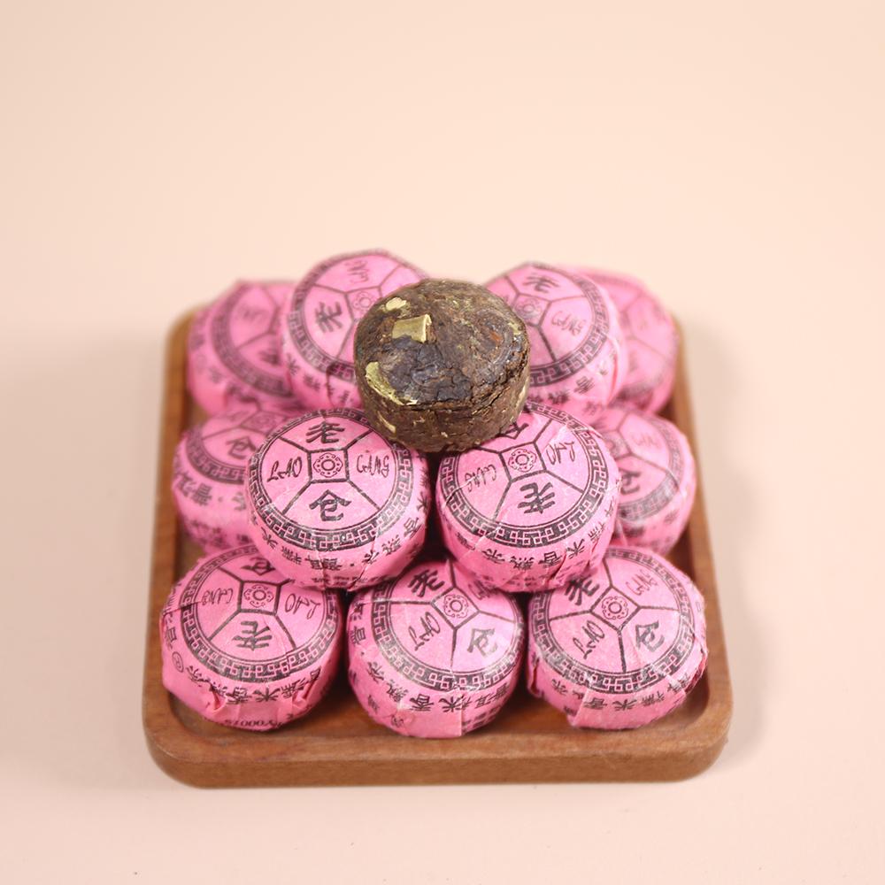 Laocang 2015 Mini Ripe Pu'er Tuo Tea with Glutinous Rice Aroma, 100g