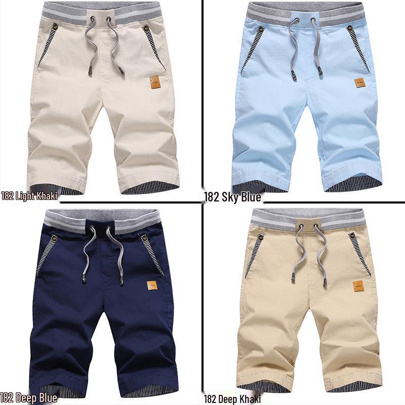 Men's Summer Slim Fit Linen Shorts: Korean Style, Casual, Mid-Length, Cotton Blend