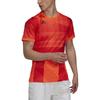adidas T Shirts Unisex Red Crew Neck Moderate Straight Fit H18184