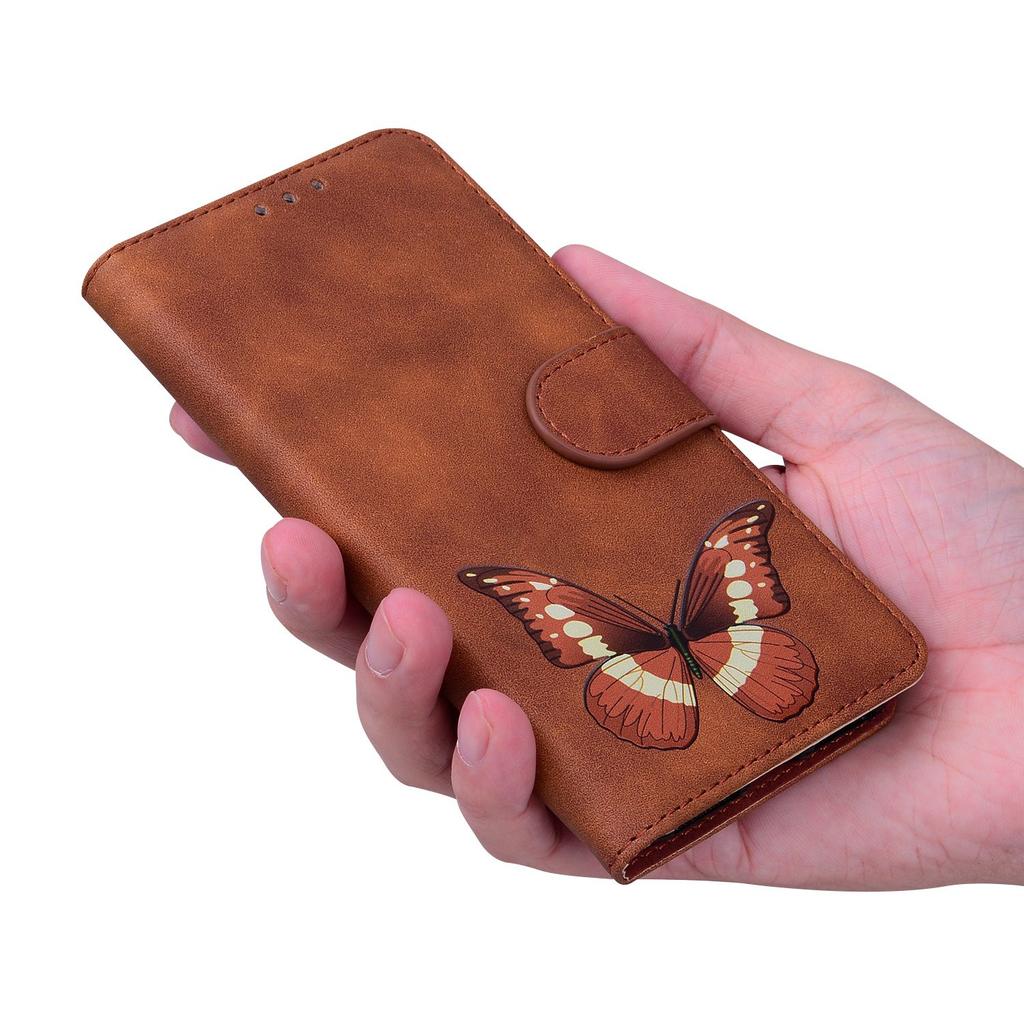 For iPhone 17 Pro Max Stand Case PU Leather Phone Cover Butterfly Printed