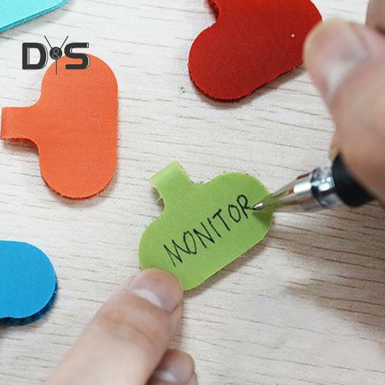 10 Pcs Write-on Cord Labels Cable Tabs Reusable Cable Organizer Nylon Hook And Loop Cable Labels Electrical Cables Identification Tabs for Home