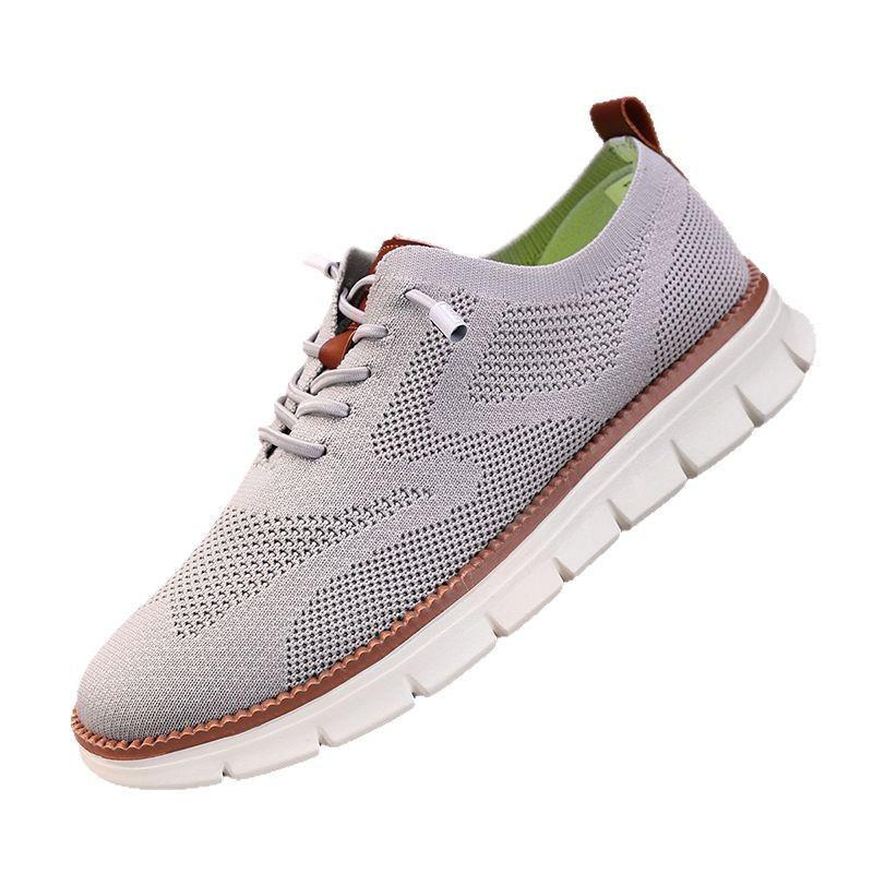 Men's Lightweight Breathable Flyknit Casual Loafers Plus Size Shoes