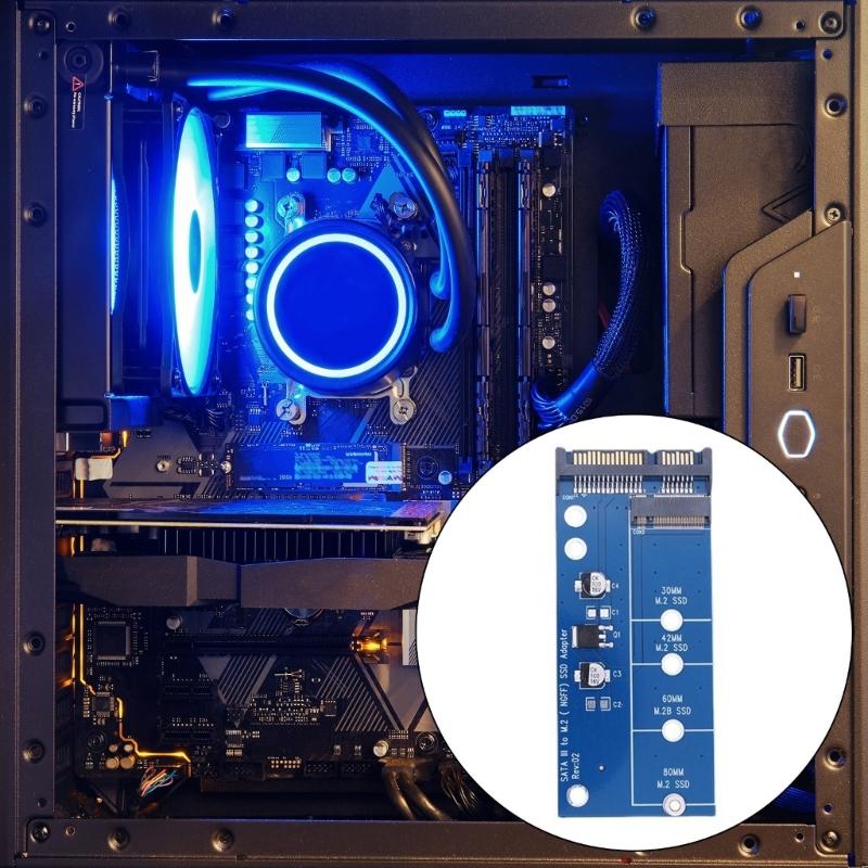 M.2 Hard Disk to SATA3 Adapter Card M.2 Interface to SATA3 2.5inch Serial Solid States Drive SATA3 Adapter for 2230 2242 2260