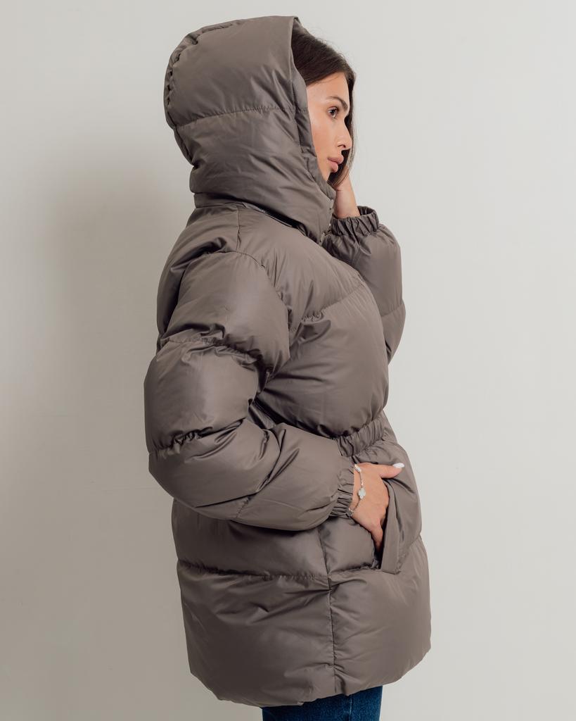 Zimní bunda se stahováním H 8038 M moka