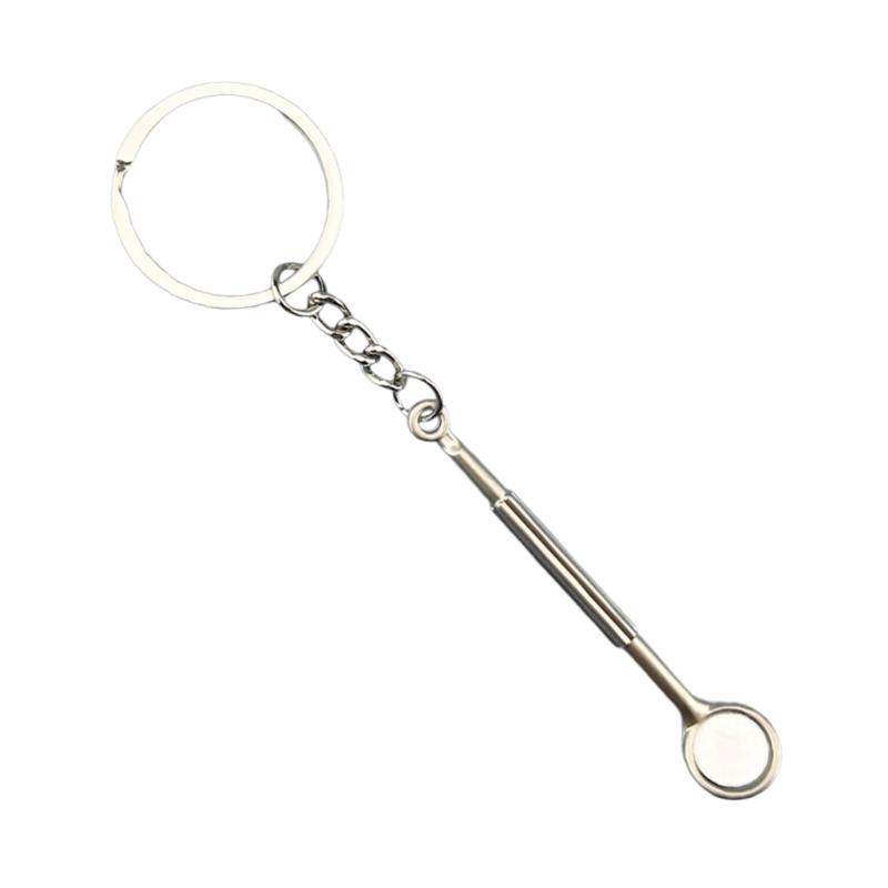 Sturdy Zinc Alloy Materials Tooth Shaped Keychain Charm Pendant Portable for Dental Professionals and Clinic Giveaways
