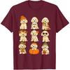Cute Goldendoodle Fall Dogs Pumpkin Autumn T-Shirt