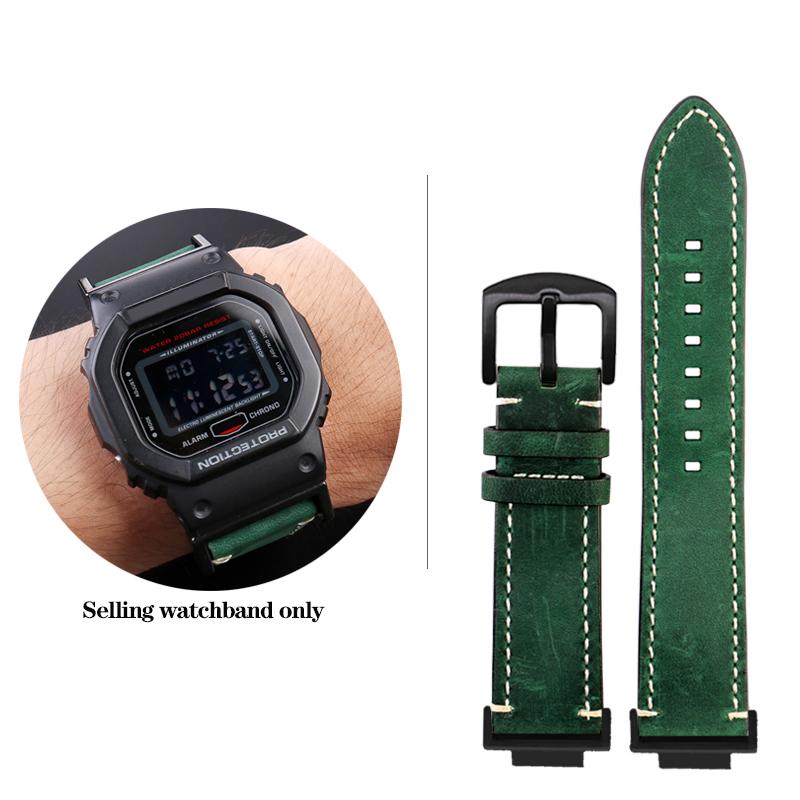 DW-5600 Vintage Rindsleder Uhrenarmband Für G-SHOCK Casio DW5600 GW-B5600 GW-M5610 GA 110 120 GA2100 Armband Uhrenarmband