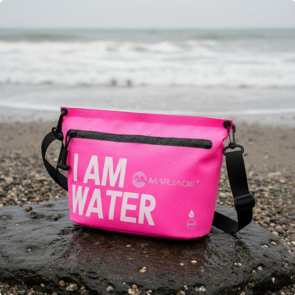 Submersible Dry Bag PVC Material Water Sports Shoulder Lightweight Airtight Zipper Pouch for