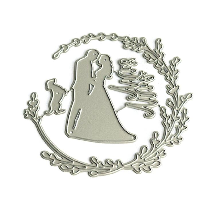 

Bride and Groom Die Cut Decorative Embossing Paper Die Carbon Steel Cutting Dies For Card Making Scrapbooking Bookmarks 1