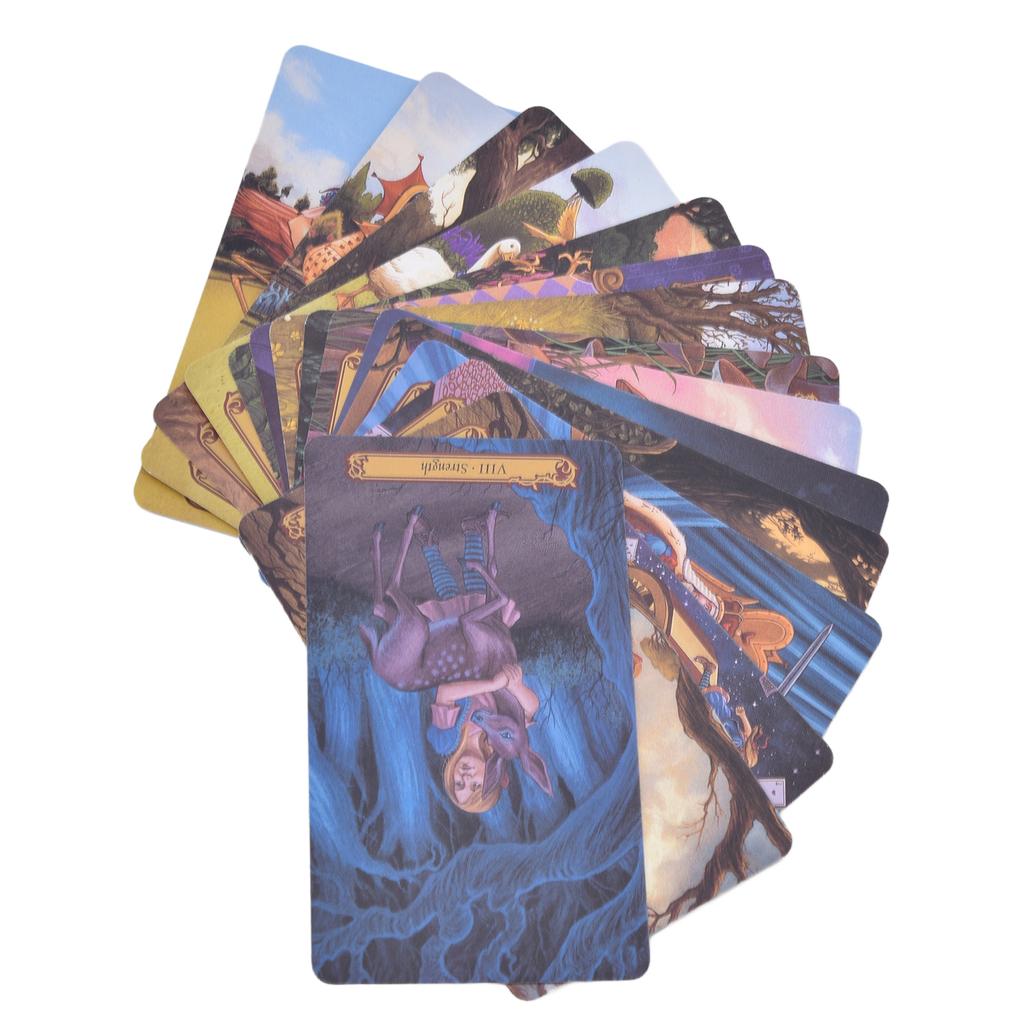 78 cartes de tarot du pays des merveilles, outil de divination, papier couché, jeu de société anglais pour débutants