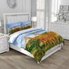 3D Animal Bedding Set - Giraffes Mountains Grassland Quilt Cover Twin/King Size, 2/3PCS Soft Polyester Bed Linen, Durable & Fade