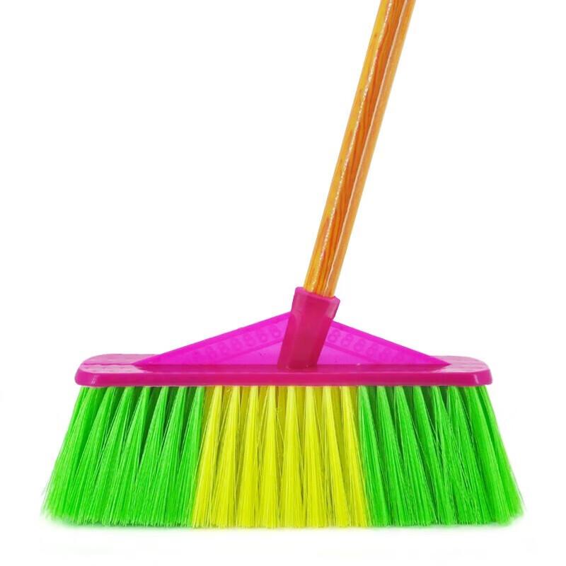 Homeglen Outdoor Garden Long Handle Wide Head Broom - 10 Pack