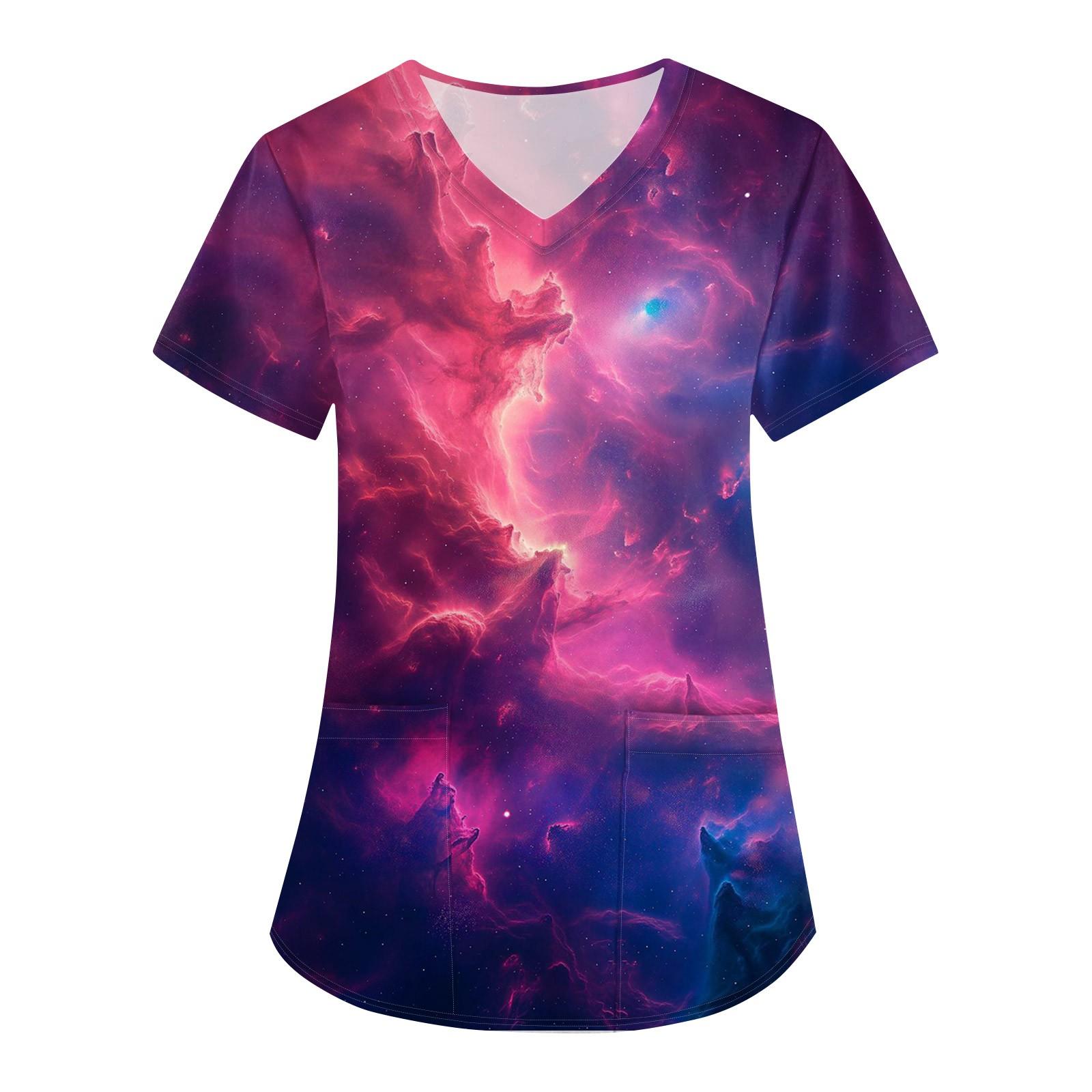 

Женская печатная униформа рабочая униформа с V-образным вырезом и карманами защитная униформа защитная униформа XXL