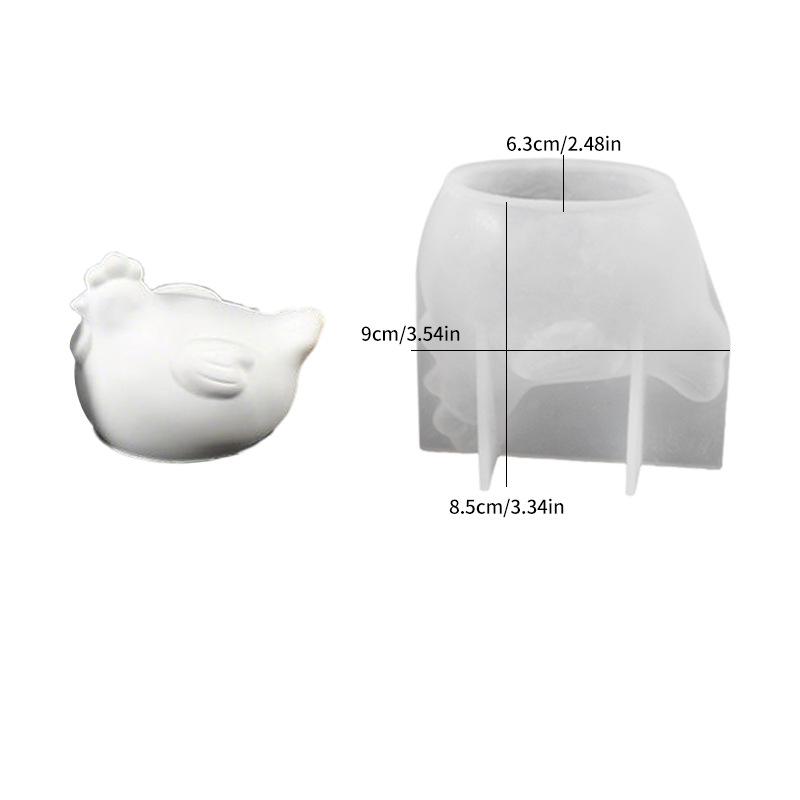 Diy Chick Mold Silicone Candle Ornament Mold 3d Rooster Mold Easter For Plaster Craft Holiday Crafting Candle Making