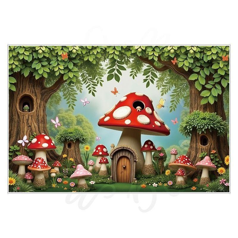 Spring Green Forest Photography Backdrop Fairy Princess Pet Landscaping Photo Backdrop