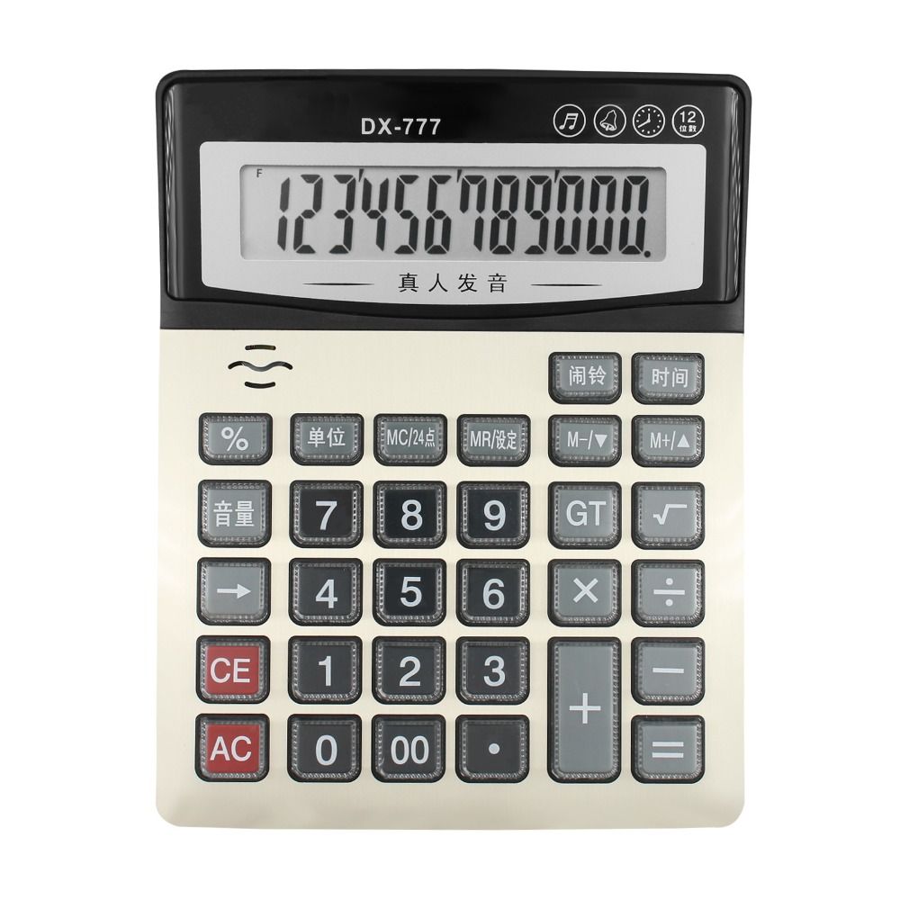 Clear Display Desk Calculator Large Standard Calculator Durable Function Calculator  Home