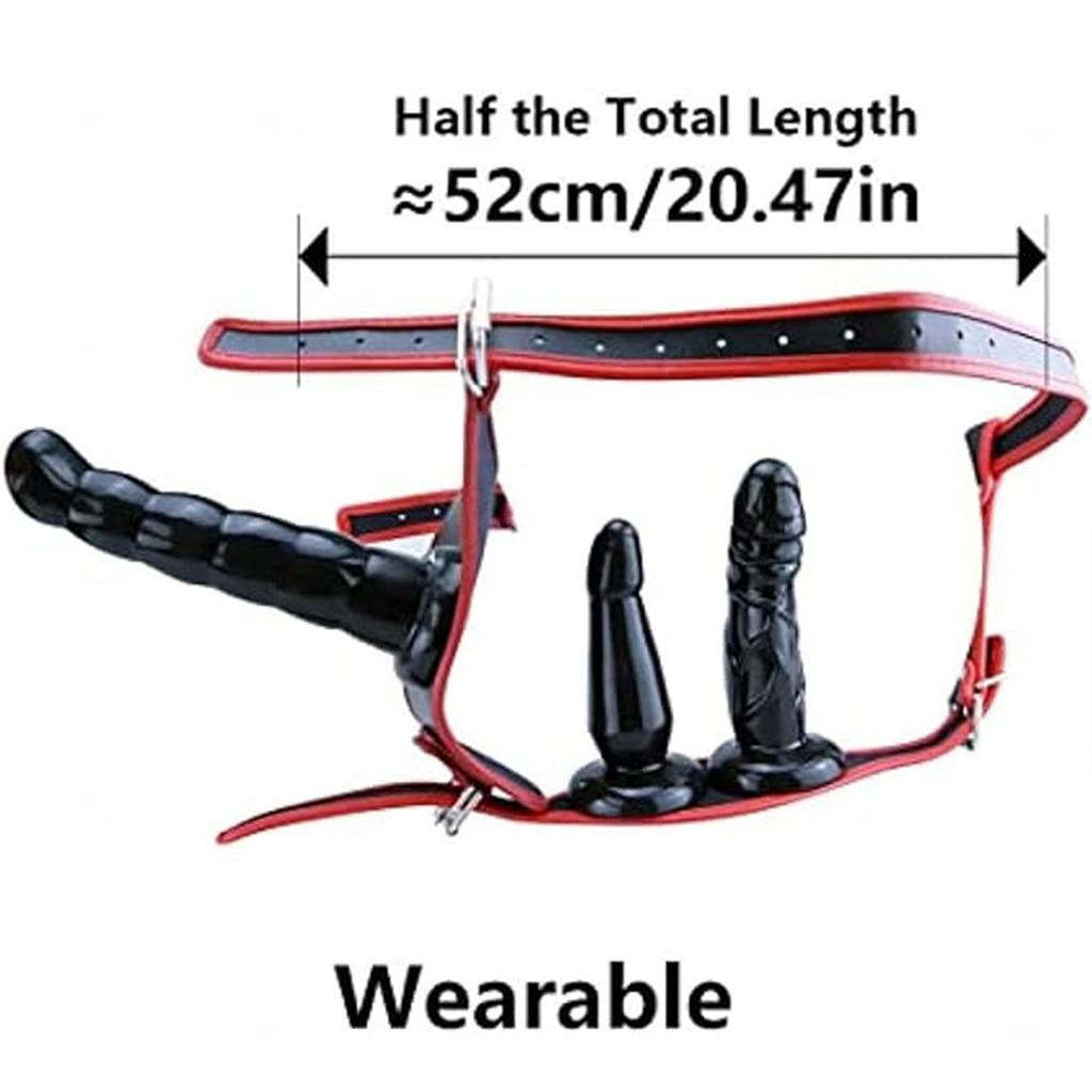 Strap On Dildo Wearable Sex Harness with 3 Removeable Dildo Realistic Penis for Female Masturbation SM Adult Sex Toys for Women Couples Lesbian