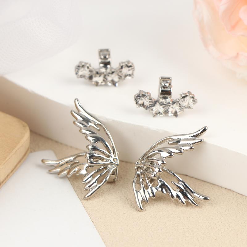 1Pair Butterfly Decor For Clip On Earbuds Open Ear Accessories Removeable Diy Earphone Decoration