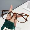 Tr Anti-Blue Glasses, Men'S And Women'S Flat Glasses, Plain Face, Small Face, Can Be Matched With Myopia 7267 Square Glasses