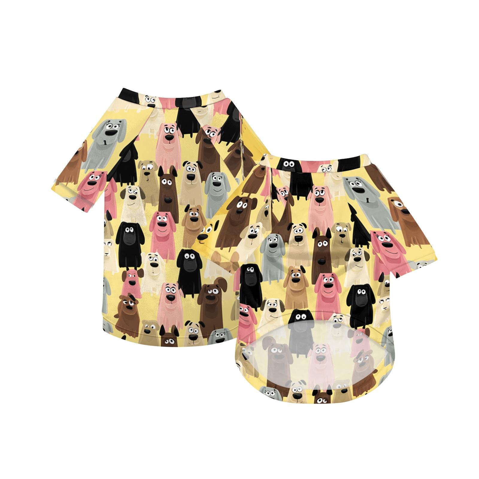 

Lightweight Dog Sweatshirt Pet Shirt with Animal Print Comfortable Fit Soft Fabric Breathable Material Suitable for Small Medium Large Dogs XS жовтий