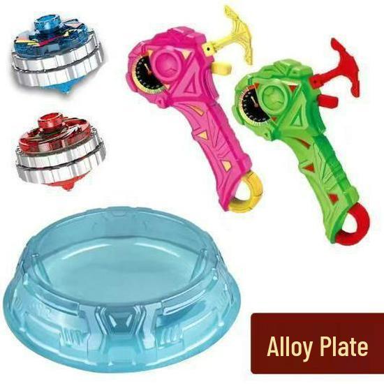 Free Shipping Dual Alloy Burst Gyro Toy - Magic Light Pull String Battle Gyro