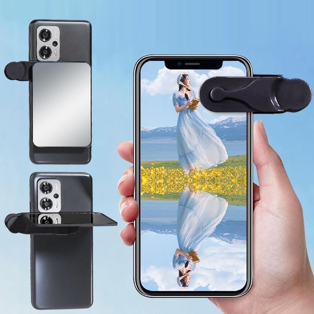 Universal Phone Reflection Photography Tool Travel Camera Mirror Attachment Outdoor Selfie Clip