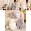 Adorable Long Haired Cat Plush Doll Soft Stuffed Animal Toy For Girls Birthday Gift