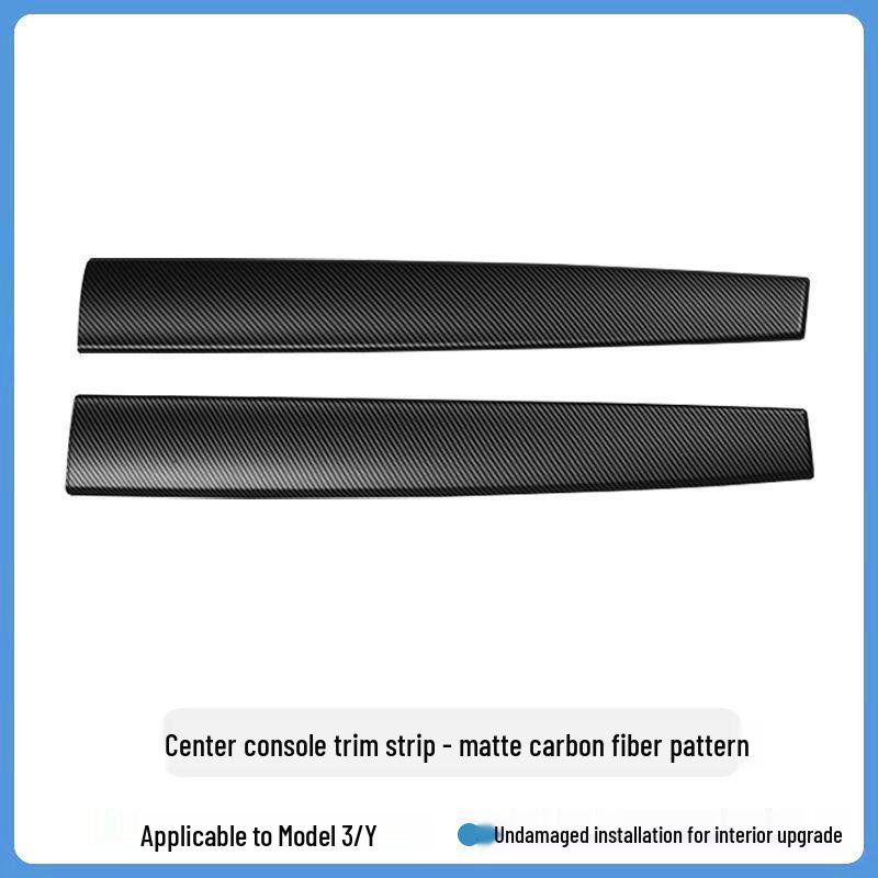 Carbon Fiber Decor Strips for Tesla Model 3/Y Dashboard & Console Protection