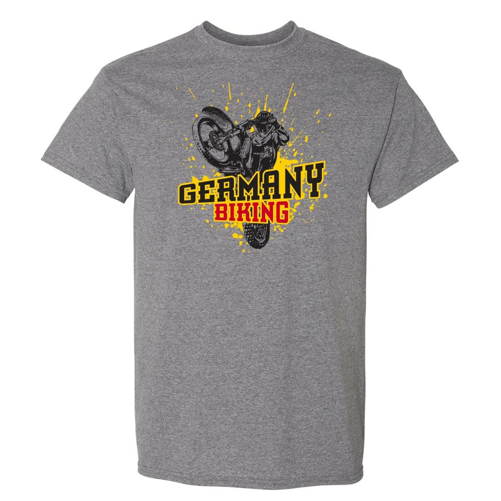 Germany Biking - Cycling Summer Sports T Shirt - Graphite Heather M
