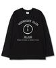 MIDNIGHT12AM 12M.Am Logo Oversized Long Sleeve T-Shirt Black (Ribbed Cuffs Selectable)