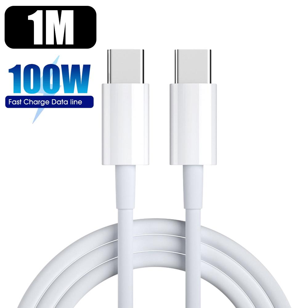 

New 100W Fast Charging Cable Dual Type C Data Cable High-Speed Transfer For IPhone 16 15 For Samsung FOR Xiaomi FOR MacBook