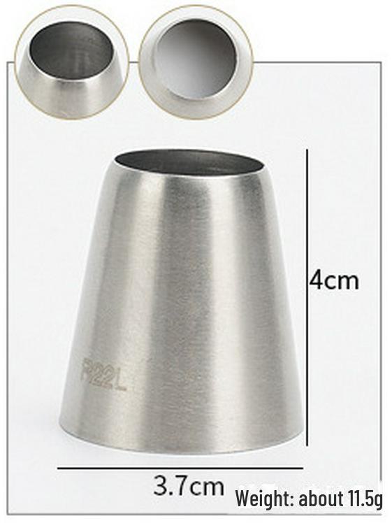 

Набор насадок из нержавеющей стали в форме сердца и квадрата, 24 и 32 зубца для украшения выпечки. Round flat mouth R22L