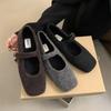 Women's Flat Mary Janes Shoes Square Toe Ballet Flats for Female New Fashion Buckle Strap Ladies Shoes Spring Autumn Mocasines