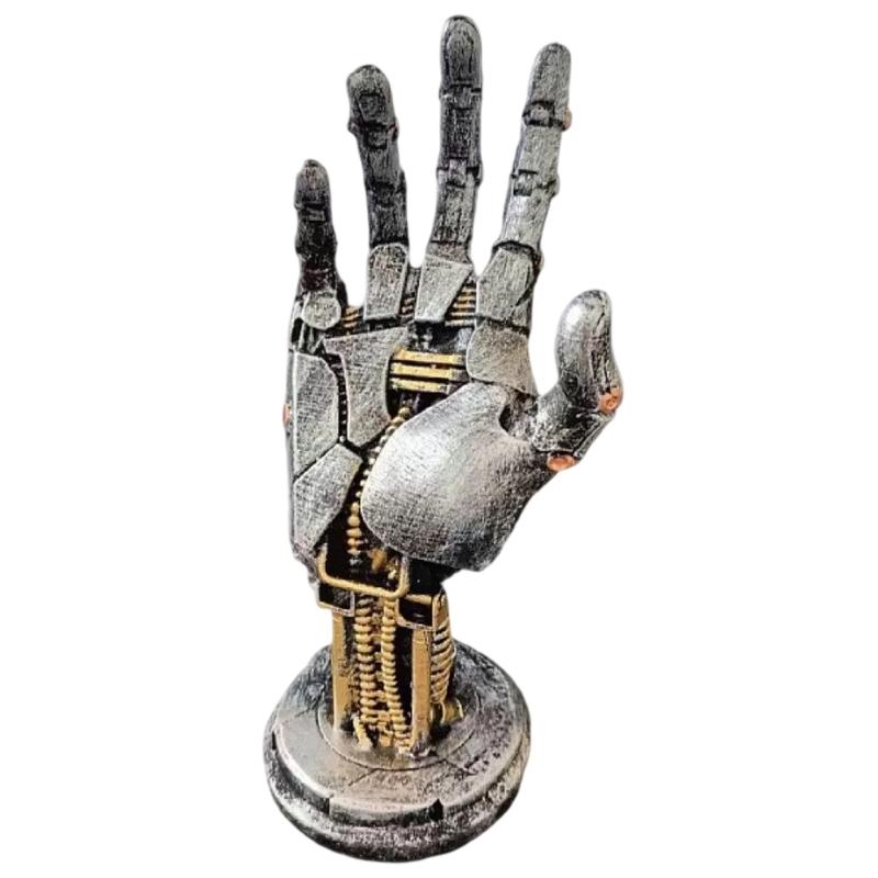 Futuristic Punk Mechanical Hand Resin Stand Storage Holder for Gaming Controllers Multiplatform Compatibility