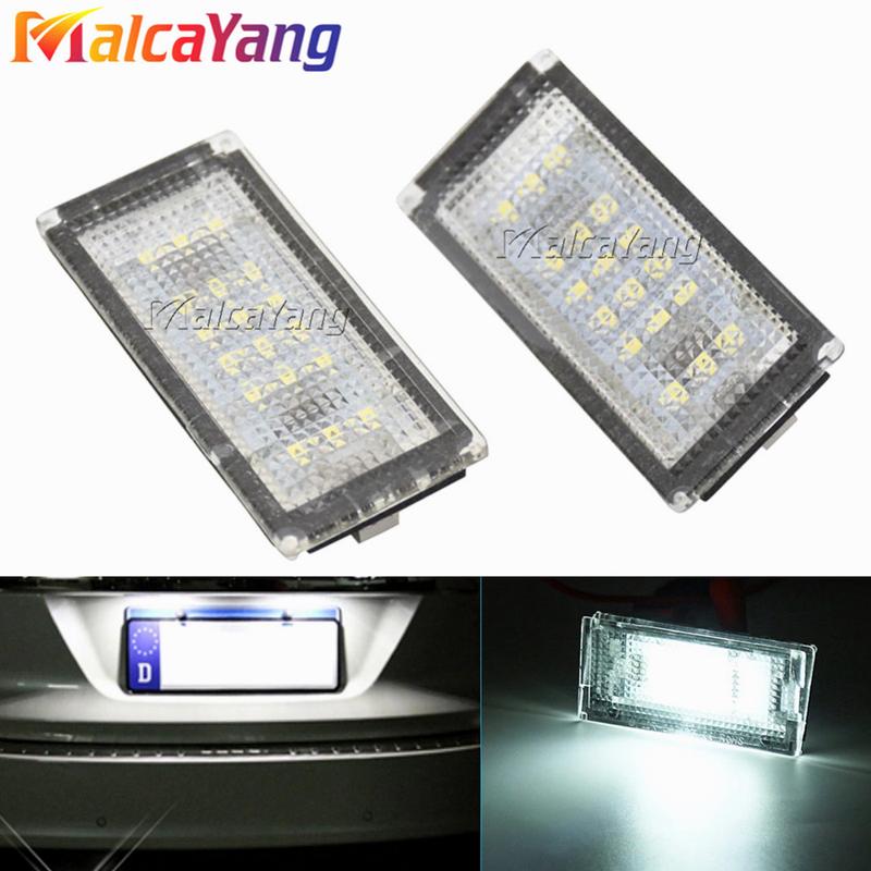 1 Pair 18 LED License Plate Light For BMW E46 2D / M3 Facelift 2004-2006 12V 6000k White License Plate Light For BMW Car Styling