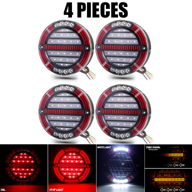 Waterproof 12V 24V Trailer Truck LED Rear Taillight Brake Stop Turn Signal Indicator Light Fog Tail Lamp Reversing Running Lamp