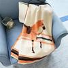 Women's Autumn/Winter 2022 European & American Imitation Cashmere Double-Sided Carriage Print Thick Warm Scarf Shawl