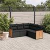 VidaXL Garden Lounge Set with Cushions 5 Pcs, Patio Sofas, Furniture Set, Outdoor Terrace Furniture, Black 3260039