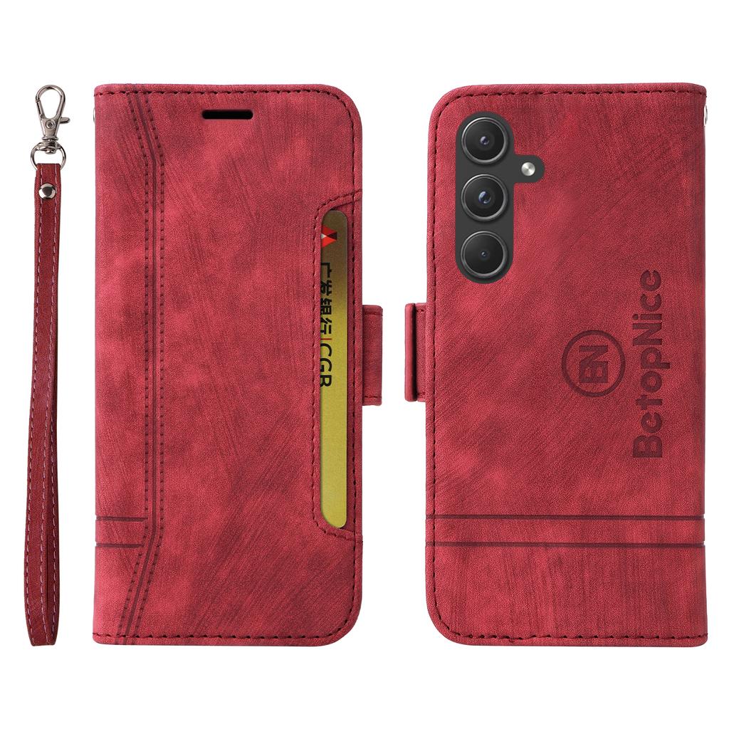 BETOPNICE 001 for Samsung Galaxy A55 5G Magnetic Case Leather Flip Stand Protective Cover