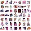 50 Pictures of Urban Cool Cartoon Girl Doodle Stickers Decorative Guitar Notes Suitcase DIY Waterproof